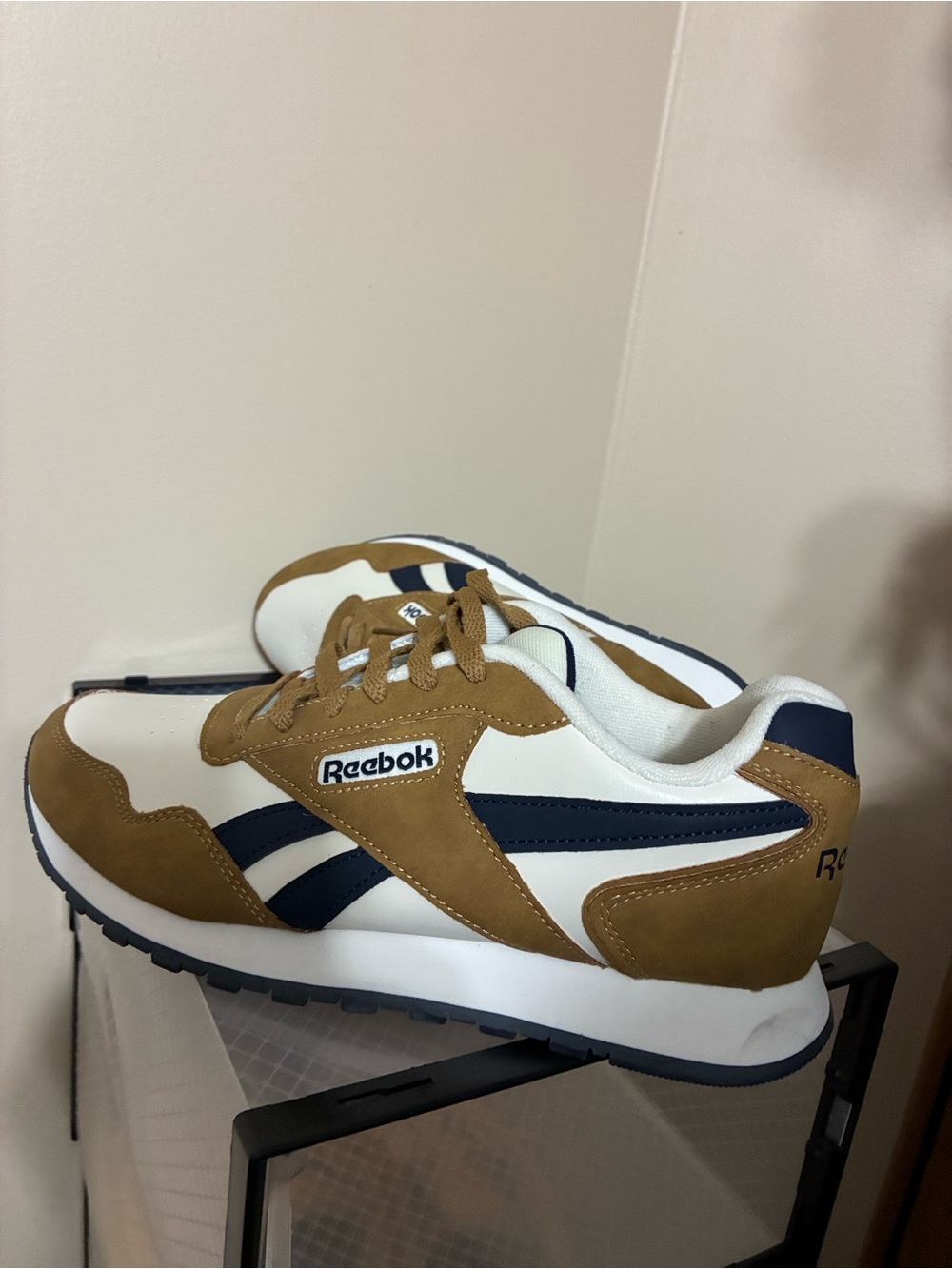 Reebok Men's Athletic Sneakers - White, Brown & Navy